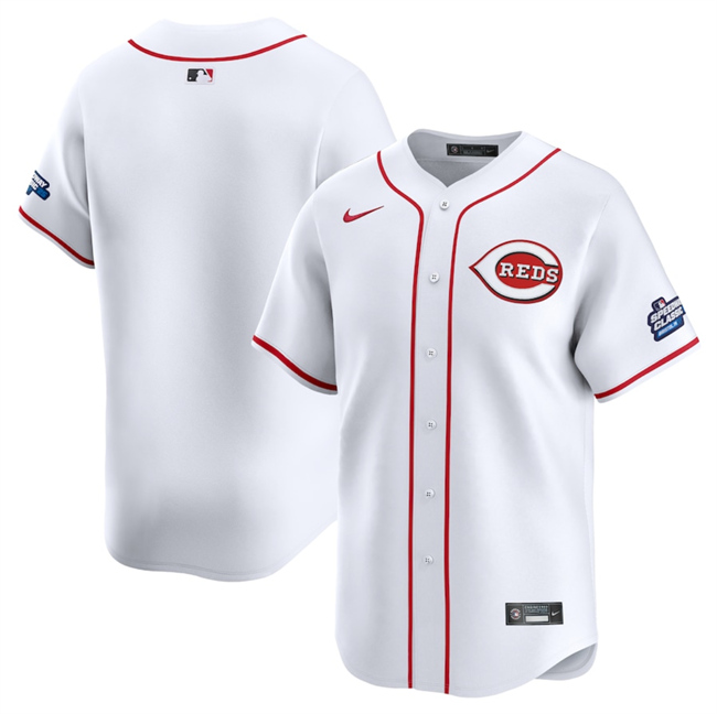 Men's Cincinnati Reds Blank White 2025 Speedway Classic Home Limited Stitched Baseball Jersey